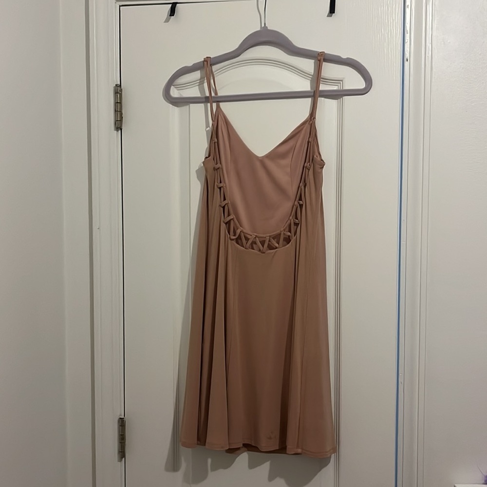 HYFVE open back tan dress - Picture 2 of 2
